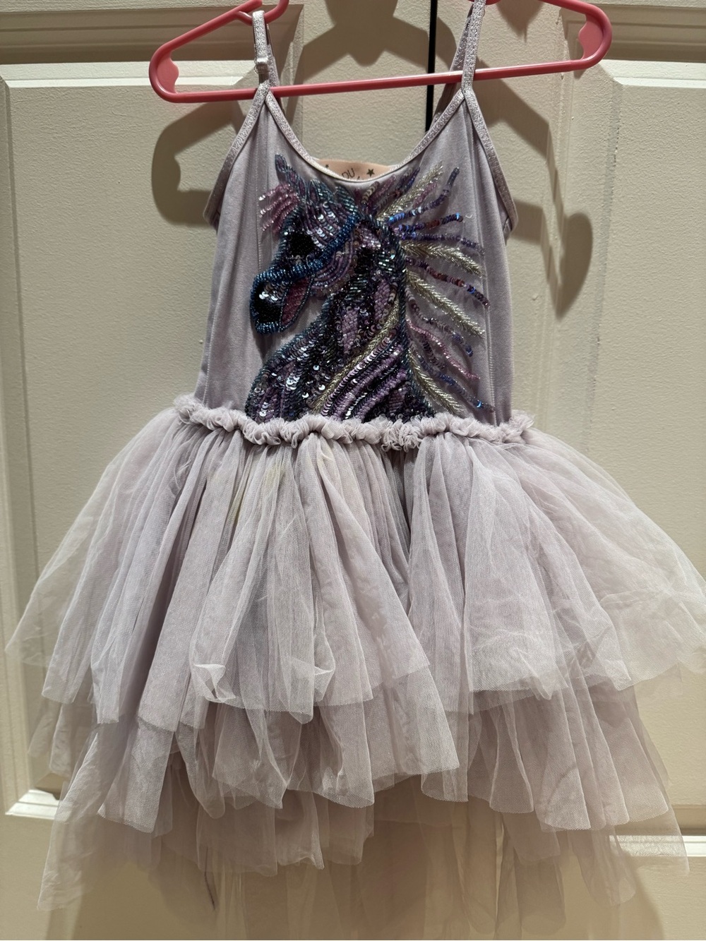 Tutu Du Monde Girls Lavender Sequin Unicorn Tulle Dress Size 2-3